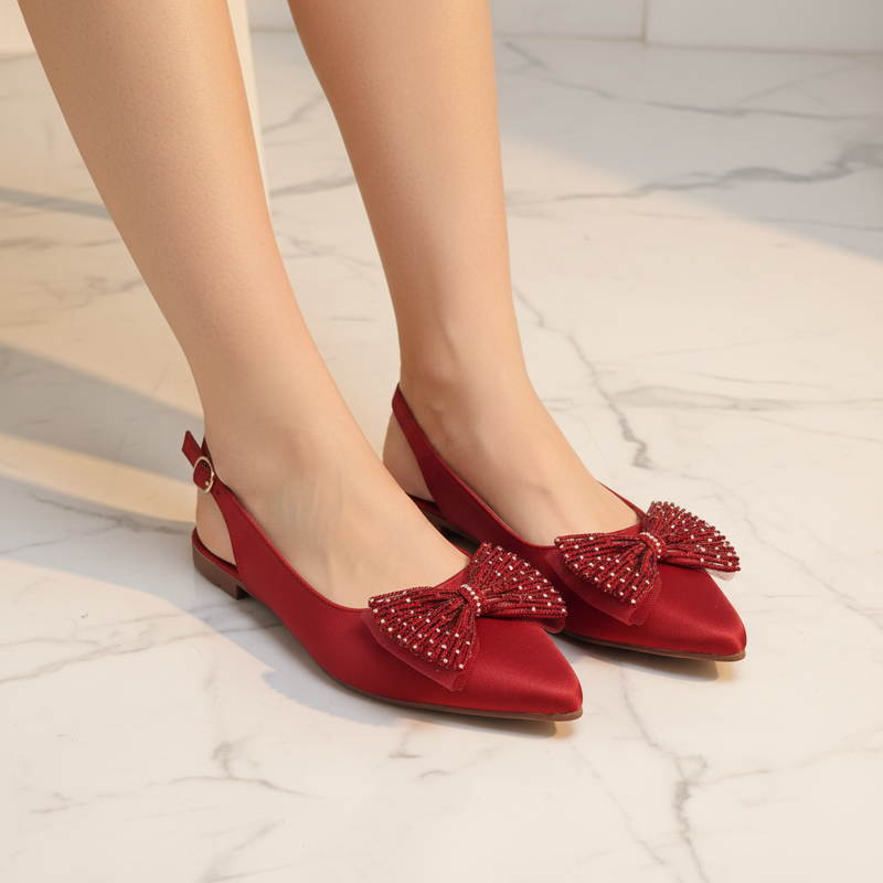 BELLA BOW MAROON